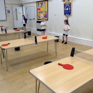 Table Tennis with        Mr Kershaw, Premier Education.